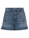 Twinset Woman Denim Shorts Blue Size 29 Cotton, Elastane In Blue