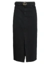 Twinset Woman Denim Skirt Black Size 8 Cotton