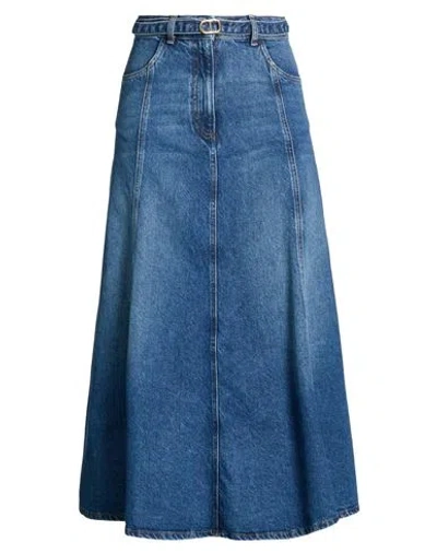 Twinset Woman Denim Skirt Blue Size 6 Cotton