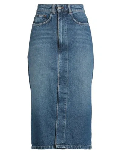 Twinset Woman Denim Skirt Blue Size 8 Cotton