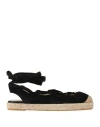 Twinset Woman Espadrilles Black Size 7 Leather