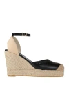 Twinset Woman Espadrilles Black Size 7 Leather