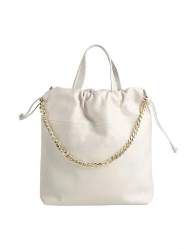 Twinset Woman Handbag Cream Size - Cow Leather In White