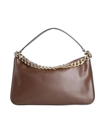 Twinset Woman Handbag Dark Brown Size - Cow Leather