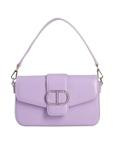 Twinset Woman Handbag Lilac Size - Cow Leather In Purple