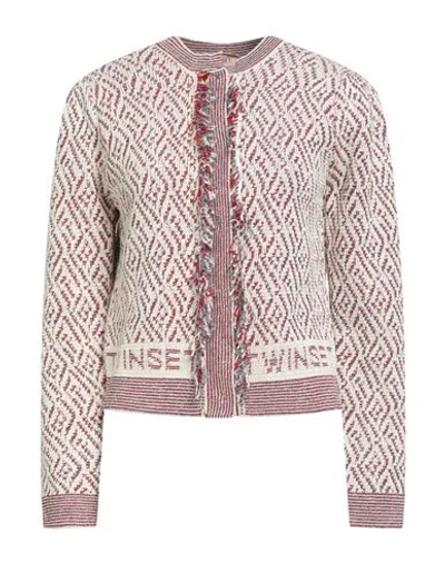 Twinset Woman Jacket Beige Size Xs Cotton, Viscose, Polyester, Polyamide In Pink