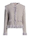 Twinset Giacca Jaquard Multicolore In Purple
