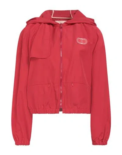 Twinset Woman Jacket Red Size 4 Cotton, Polyamide