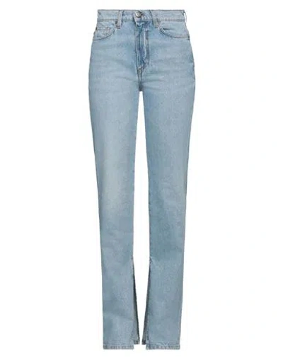 Twinset Woman Denim Pants Blue Size 30 Cotton