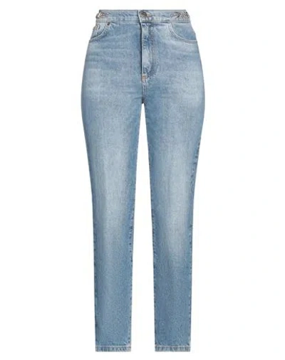 Twinset Woman Denim Pants Blue Size 28 Cotton