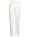 Twinset Woman Denim Pants White Size 32 Cotton In White