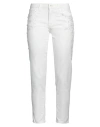 Twinset Woman Jeans White Size 31 Cotton, Elastane In White