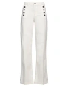 Twinset Woman Jeans White Size 30 Cotton, Elastane In White