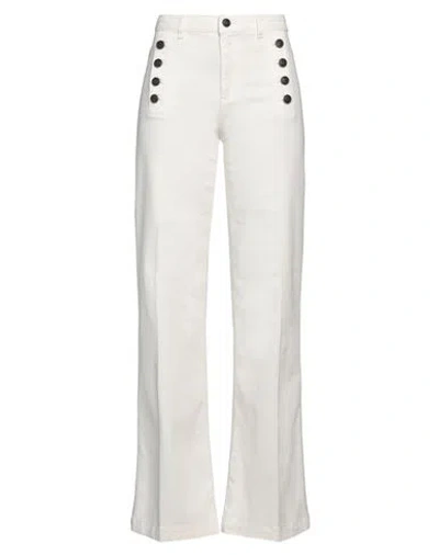 Twinset Woman Jeans White Size 30 Cotton, Elastane
