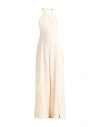 Twinset Woman Jumpsuit Beige Size 14 Viscose, Linen In White