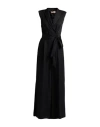 Twinset Woman Jumpsuit Black Size 12 Viscose, Linen In Black