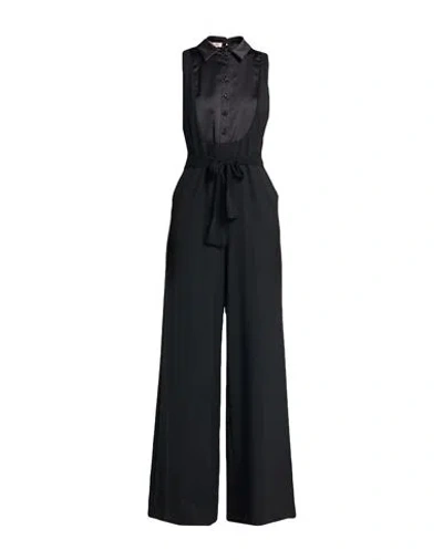 Twinset Woman Jumpsuit Black Size 2 Polyester, Wool, Viscose, Elastane