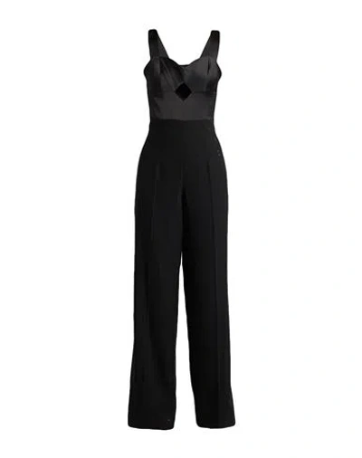 Twinset Woman Jumpsuit Black Size 6 Viscose, Wool, Polyamide, Polyester