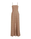 Twinset Woman Jumpsuit Brown Size 10 Wool, Polyester, Viscose, Elastane In Brown