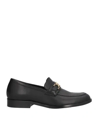 Twinset Woman Loafers Black Size 8 Leather