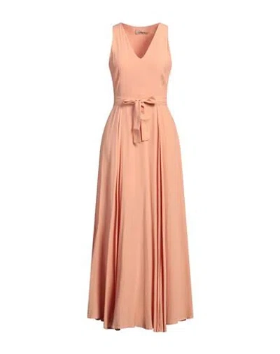 Twinset Woman Maxi Dress Apricot Size 12 Viscose In Orange