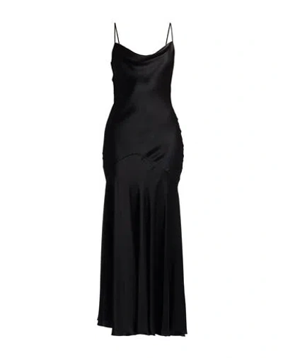 Twinset Woman Maxi Dress Black Size 10 Acetate, Silk