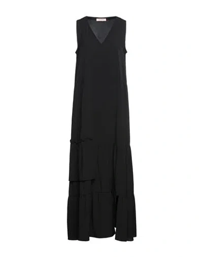 Twinset Woman Maxi Dress Black Size 14 Polyester