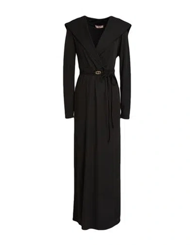 Twinset Woman Maxi Dress Black Size 2 Polyester, Elastane