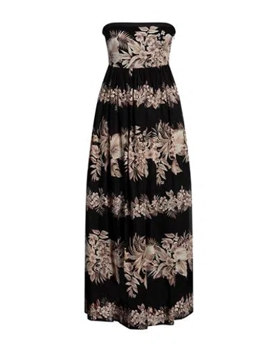 Twinset Woman Maxi Dress Black Size 8 Cotton