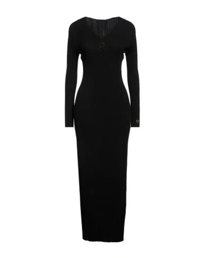 Twinset Woman Maxi Dress Black Size L Viscose, Polyester