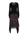 Twinset Woman Midi Dress Black Size L Viscose, Polyester
