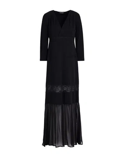Twinset Woman Maxi Dress Black Size S Polyamide, Wool, Viscose, Cotton