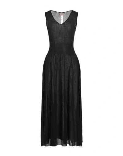 Twinset Woman Maxi Dress Black Size Xs Polyester, Cotton, Polyamide