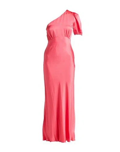 Twinset One-shoulder Puff-sleeve Maxi Dress In Pink