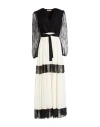 Twinset Woman Maxi Dress Cream Size 12 Polyester, Polyamide, Cotton, Viscose In White