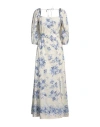 Twinset Woman Maxi Dress Cream Size 8 Linen, Cotton In White