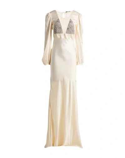 Twinset Woman Maxi Dress Ivory Size 12 Viscose In White