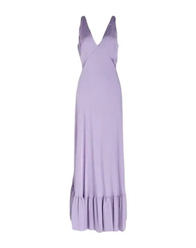 Twinset Woman Maxi Dress Lilac Size 8 Viscose In Purple
