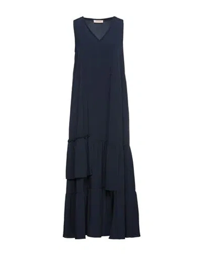 Twinset Woman Maxi Dress Midnight Blue Size 2 Polyester