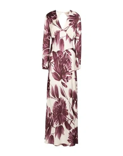 Twinset Woman Maxi Dress Plum Size 2 Viscose In Purple