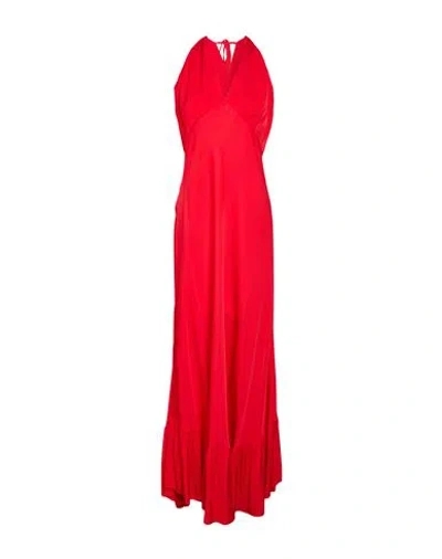 Twinset Woman Maxi Dress Red Size 10 Viscose