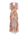 Twinset Woman Maxi Dress Rust Size 4 Polyester In Red