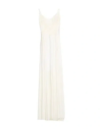 Twinset Woman Maxi Dress White Size 10 Viscose, Polyamide