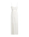 Twinset Woman Maxi Dress White Size 10 Cotton, Linen, Polyamide, Polyester, Viscose In White