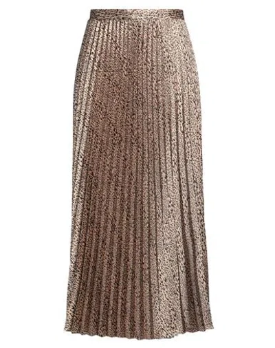 TWINSET TWINSET WOMAN MAXI SKIRT BEIGE SIZE 14 POLYESTER