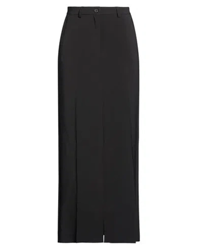 Twinset Woman Maxi Skirt Black Size 4 Polyester, Elastane