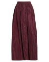 Twinset Woman Maxi Skirt Burgundy Size 12 Polyester