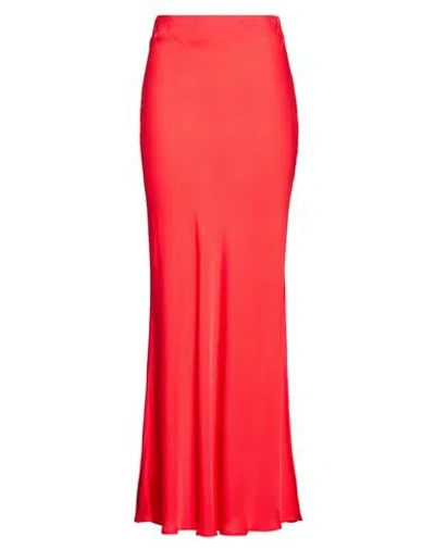 Twinset Woman Maxi Skirt Red Size 14 Viscose