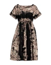 Twinset Woman Midi Dress Black Size 8 Cotton In Black