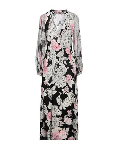 Twinset Woman Midi Dress Black Size 4 Viscose, Polyester